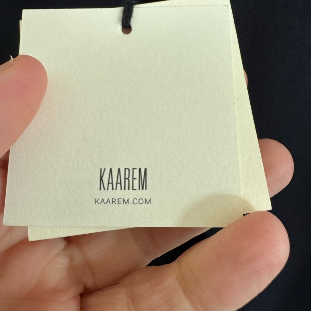 NWT Kaarem‎ triangle dolman open back dress in blue/black size small - Picture 7 of 12